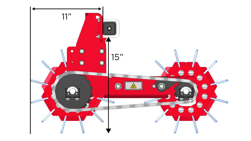 Basket Weeder Dimensions Basket Weeder Dimensions - Rear Position