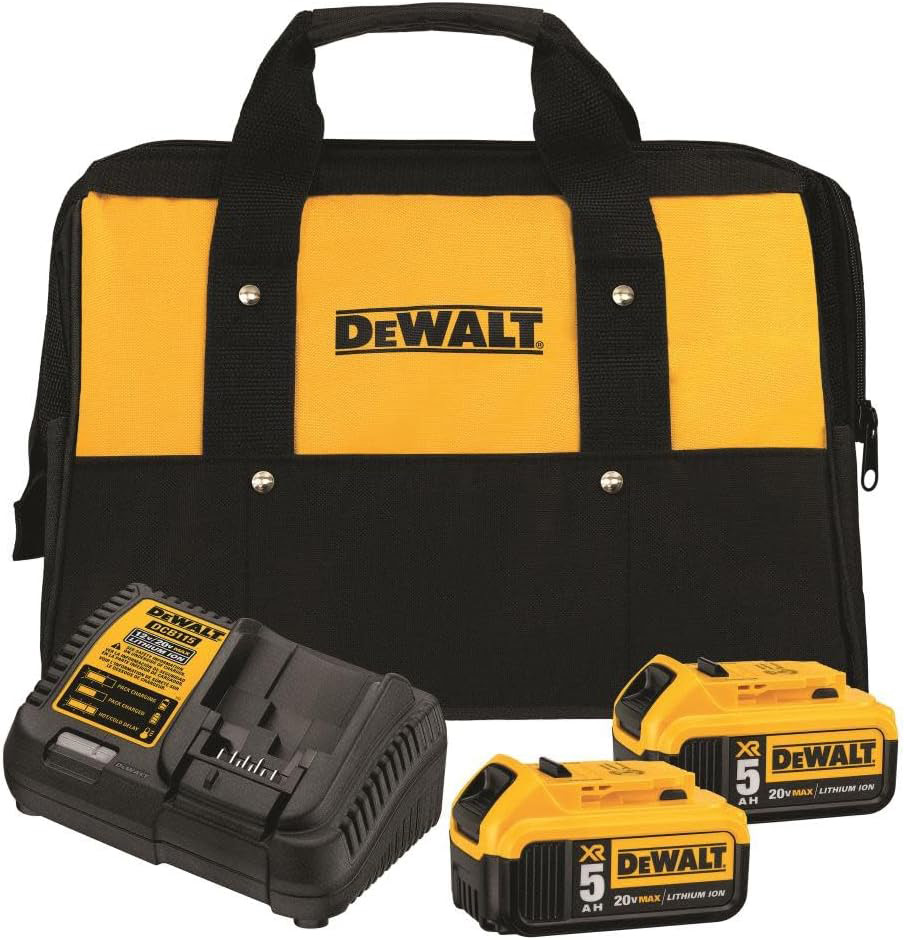 Dewalt 2 Batteries 1 single charger and bag