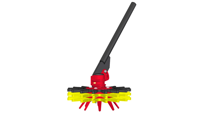 Edge of Plastic Finger Weeder Cultivate edge of plastic mulch