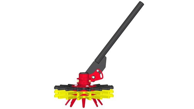 Edge of Plastic Finger Weeder Cultivate edge of plastic mulch