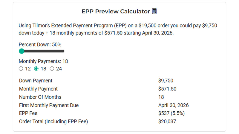Website payment example